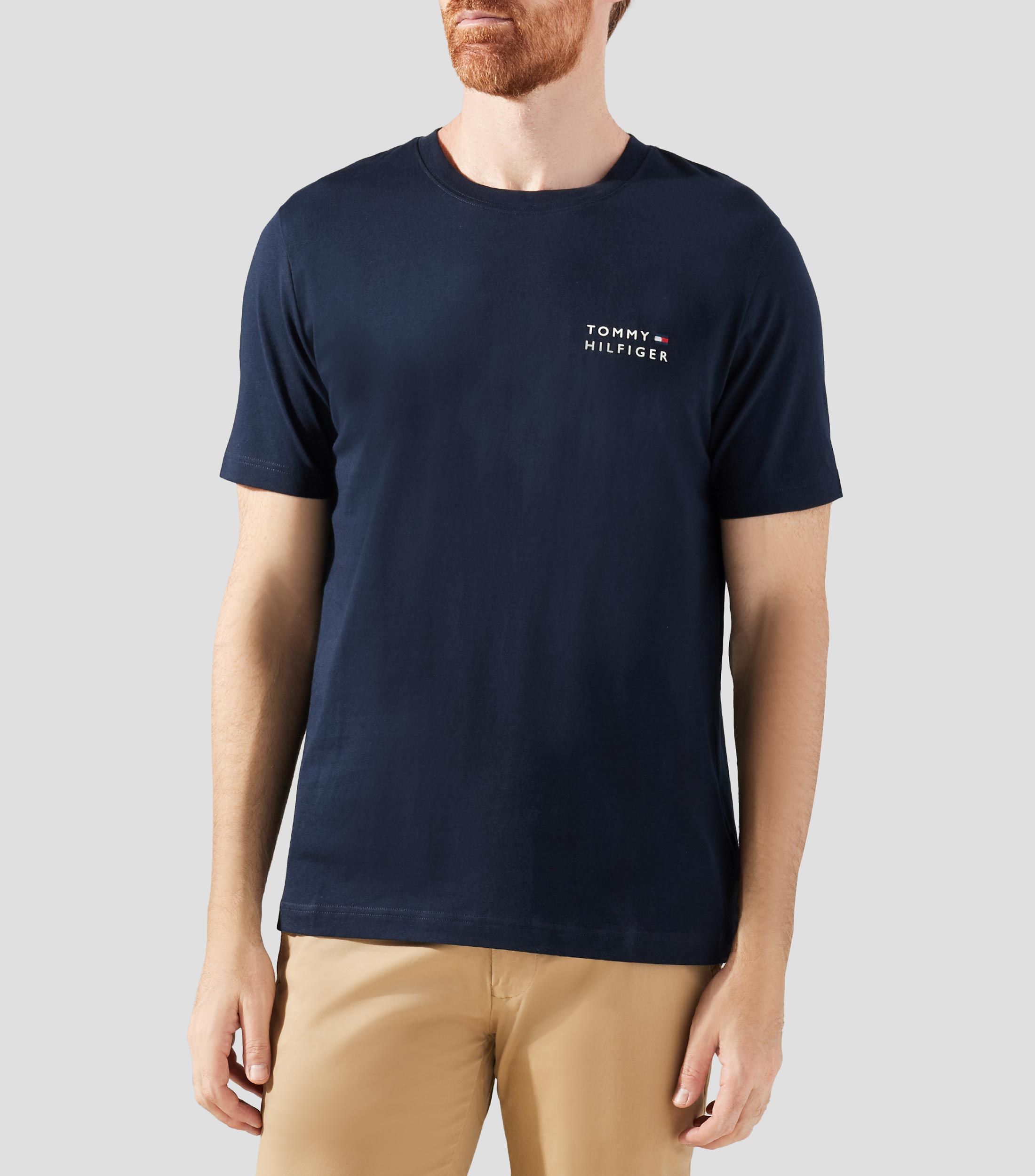 Playera cuello redondo manga corta estampada Hombre